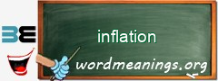 WordMeaning blackboard for inflation